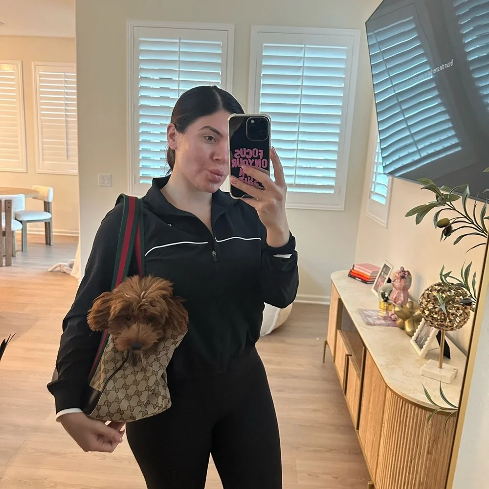 Gucci dog carrier bag 🐕